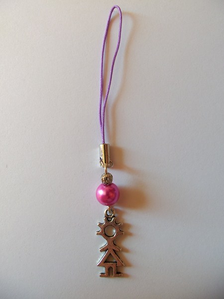 Bijou de portable fillette rose