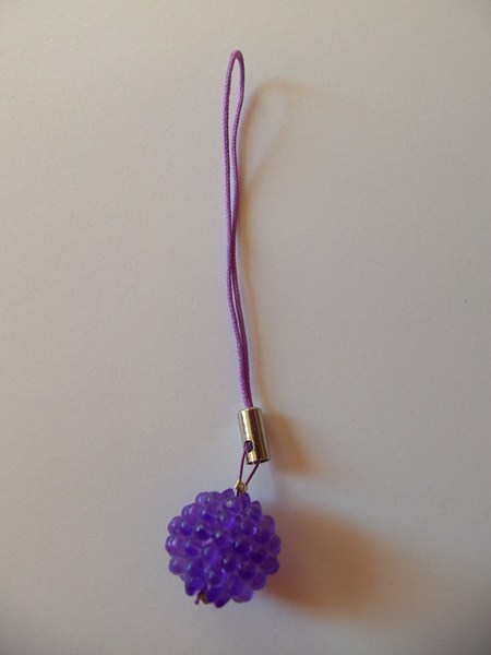 Bijou de portable graine de fruits violet