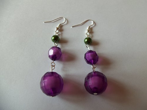 Boucles d'oreilles dancefloor violettes