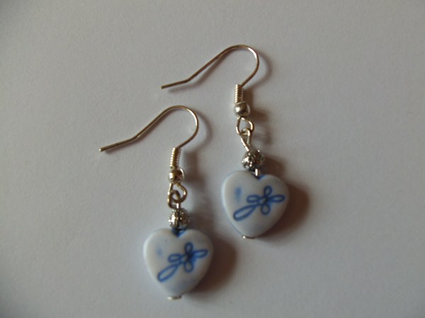 Boucles d'oreilles  blue heart