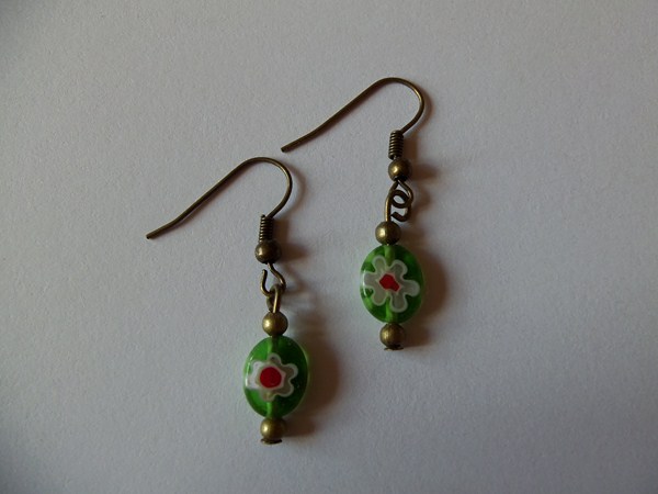 Boucles d'oreilles bronze vert