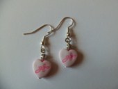 Boucles d'oreilles pink heart