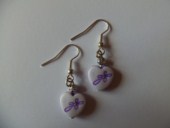 Boucles d'oreilles purple heart