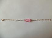 Bracelet chaine ovale rose