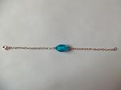 Bracelet chaine ovale turquoise