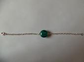 Bracelet chaine perle vert d'eau