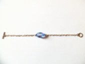 Bracelet chaîne ovale bleu