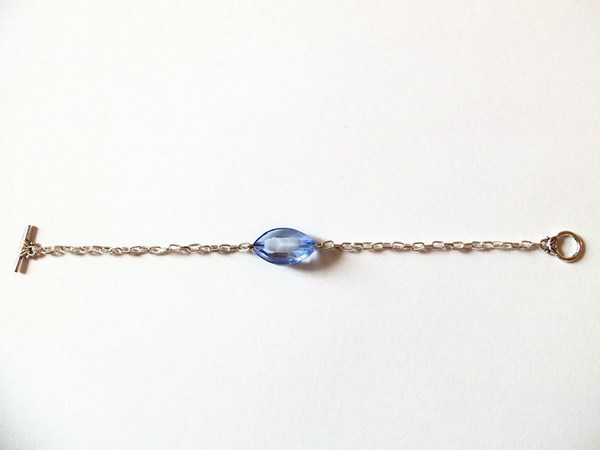 Bracelet chaîne ovale bleu