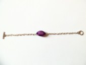 Bracelet chaîne ovale violet