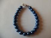 Bracelet de perles bleu