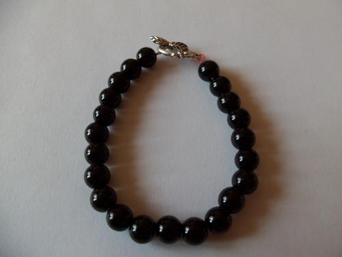 Bracelet de perles noir
